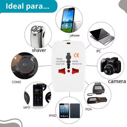 Imagem de Adaptador Universal para Viagem com Conectividade USB