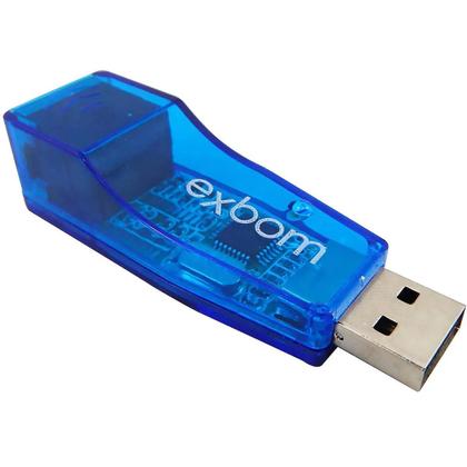 Imagem de Adaptador Usb 2.0 / Rj45 Azul - UL-100 - Exbom