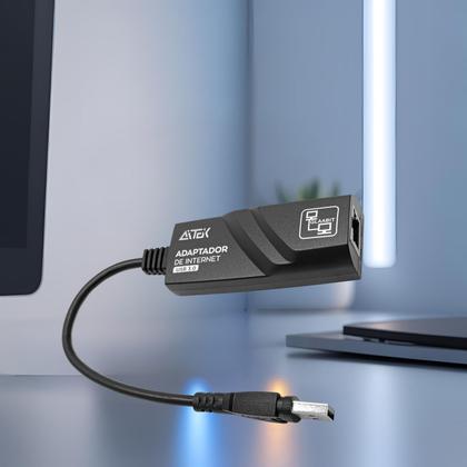 Imagem de Adaptador USB 3.0 para Ethernet, 10/100/1000 Mbps Gigabit RJ45 Adaptador de Rede LAN