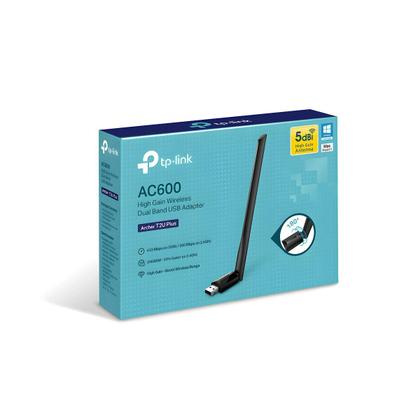 Imagem de Adaptador USB AC600 Dual Band Wireless TP-Link Archer T2U Plus 2,4 5GHz