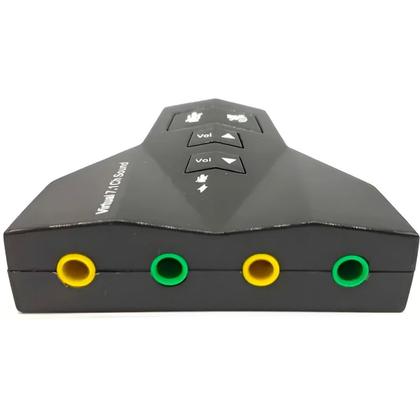 Imagem de Adaptador Usb Áudio 7.1 Microfone Fone Pc Notebook Plug&Play