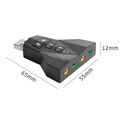 Imagem de Adaptador Usb Áudio 7.1 Microfone Fone Pc Notebook Plug&Play