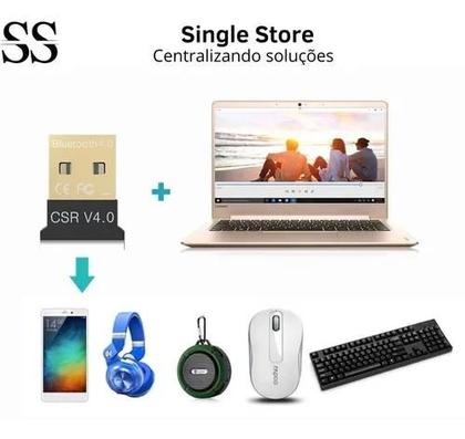Imagem de Adaptador Usb Bluetooth 4.0 Csr Dongle Para Pc Notebook