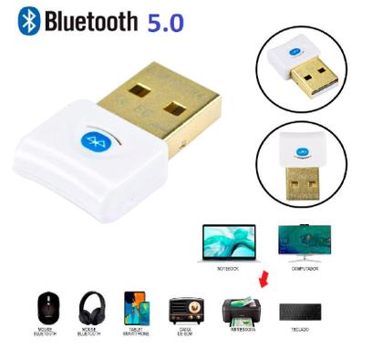 Imagem de Adaptador USB Bluetooth 5.0 CSR Dongle Para PC e Notebook Branco