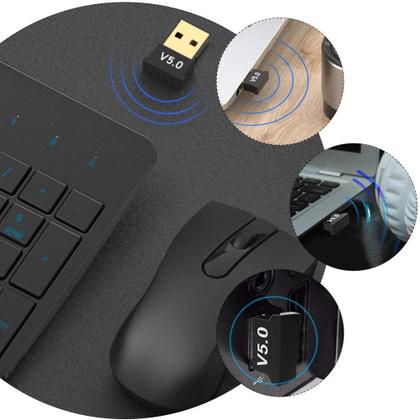 Imagem de Adaptador USB Bluetooth 5.0 CSR para Computador e Notebook