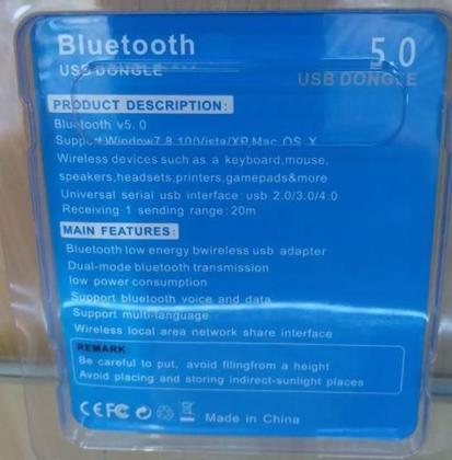Imagem de Adaptador Usb Bluetooth 5.0