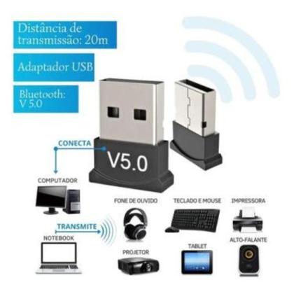 Imagem de Adaptador Usb Bluetooth 5.1 Desktop Transmissor Bluetooth