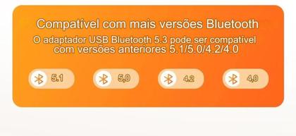 Imagem de Adaptador Usb Bluetooth 5.3 Usb Toocki Dongle Receptor