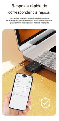 Imagem de Adaptador Usb Bluetooth 5.3 Usb Toocki Dongle Receptor