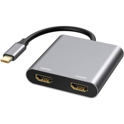 Imagem de Adaptador Usb-C 3.1 para Hdmi Y Duplo, Hub Extensor 4K