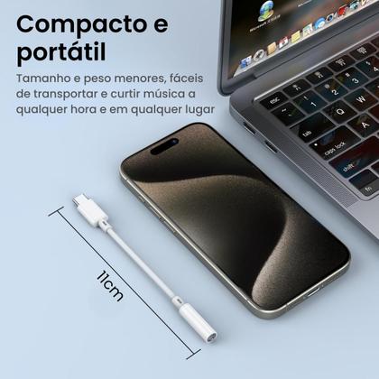 Imagem de Adaptador USB-C Para P2 Fone De Ouvido Para Celular Smartphone