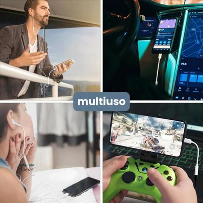 Imagem de Adaptador USB-C Para P2 Fone De Ouvido Para Celular Smartphone