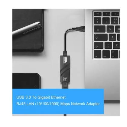 Imagem de Adaptador Usb Lan Rede Giga Ethernet 10/100/1000