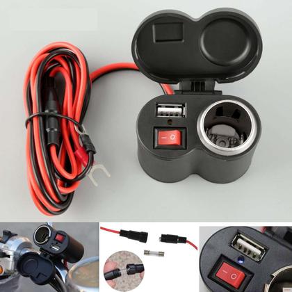 Imagem de Adaptador USB para Moto com Acendedor de Cigarro - Oferta Limitada!