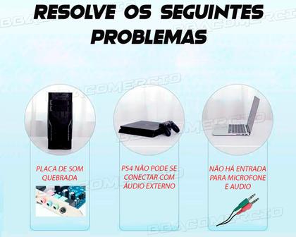 Imagem de Adaptador Usb Para P2 Fone E Microfone Vention Placa De Som