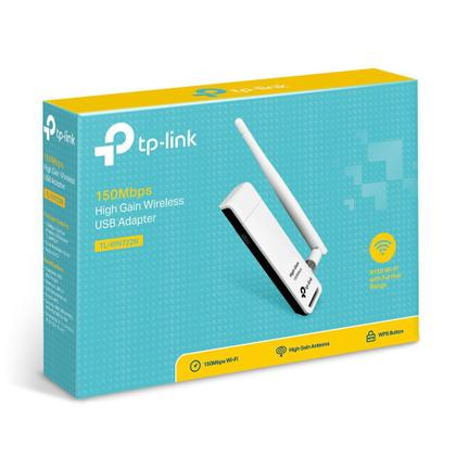 Imagem de Adaptador USB TP-Link TL-WN722N Wireless N de Alto Ganho de 150Mbps