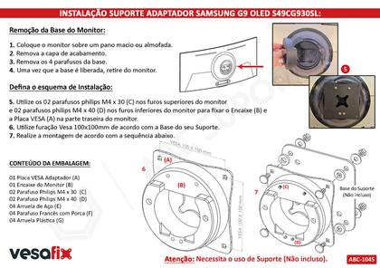 Imagem de Adaptador Vesa Monitor SAMSUNG ODYSSEY G9 OLED Sem Furação Vesa - LS49CG930SLMZD