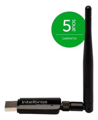 Imagem de Adaptador Wi-fi Wireless Usb Rede Sem Fio Intelbras Iwa 3001