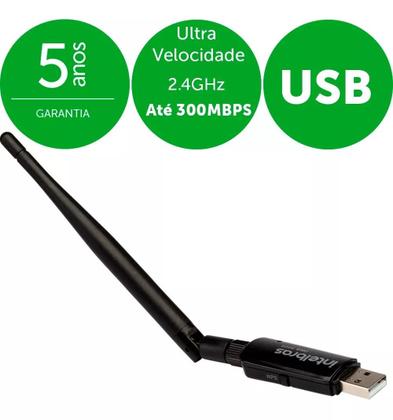 Imagem de Adaptador Wi-fi Wireless Usb Rede Sem Fio Intelbras Iwa 3001