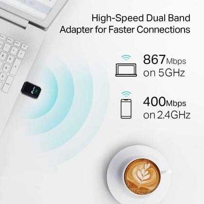 Imagem de Adaptador WiFi TP-Link AC1300 (Archer T3U) - banda dupla, USB 3.0