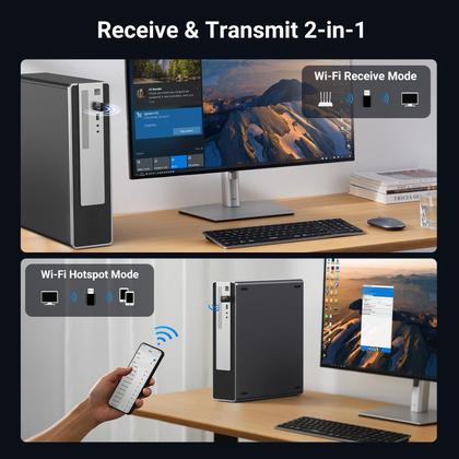 Imagem de Adaptador WiFi UGREEN AX900 USB WiFi 6 para PC desktop