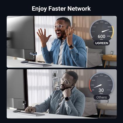 Imagem de Adaptador WiFi UGREEN AX900 USB WiFi 6 para PC desktop