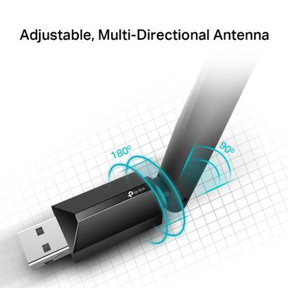 Imagem de Adaptador Wireless TP-Link Archer T2U Plus AC600 USB 2.0