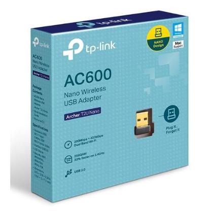 Imagem de Adaptador Wireless TP-Link USB AC600 Archer T2U Nano
