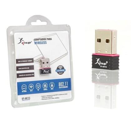 Imagem de Adaptador Wireless Usb Nano Wi-fi 2.4ghz 7 10 11 PlugnPlay