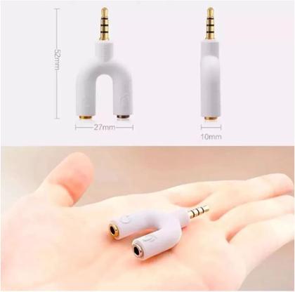 Imagem de Adaptador Y Splitter Fone e Microfone Headset P2 x P3