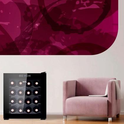 Imagem de Adega 16 Garrafas Eletrônica Bivolt Full Glass Eae16 - Eos