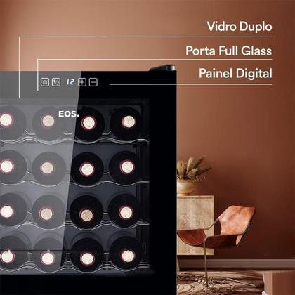 Imagem de Adega 16 Garrafas Eletrônica Bivolt Full Glass Eae16 - Eos