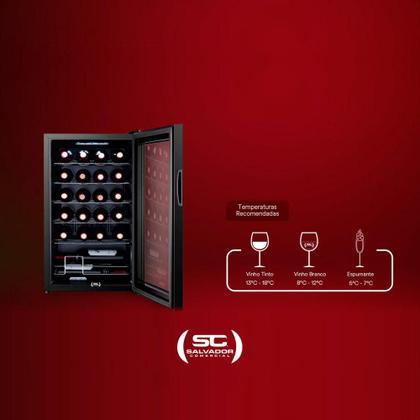 Imagem de Adega 24 Garrafas Climatizada Painel Touch EAC24G 127V com Abridor Elétrico Vermelho EOS