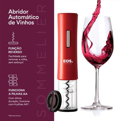 Imagem de Adega 24 Garrafas Climatizada Painel Touch EAC24G 127V com Abridor Elétrico Vermelho EOS