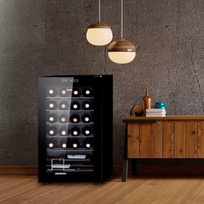 Imagem de Adega 24 Garrafas Climatizada Painel Touch EAC24G 220V com Abridor Elétrico Preto EOS