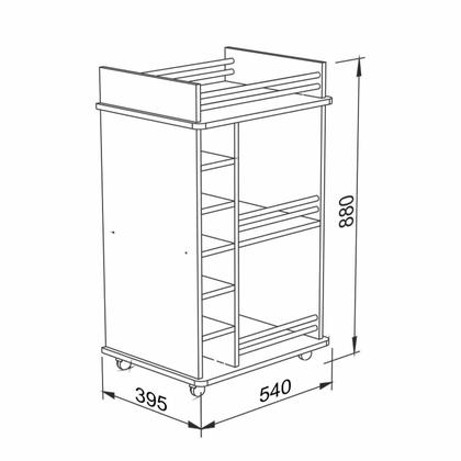 Imagem de Adega Bar para 6 Garrafas 3 Prateleiras Ibiza