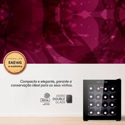 Imagem de Adega Climatizada 16 Garrafas Eletrônica Painel Touch Porta Full Glass Eae16 Bivolt Eos B169161