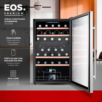 Imagem de Adega Climatizada 33 Garrafas Dual Zone EOS Premium Compressor EAC33IM 220V
