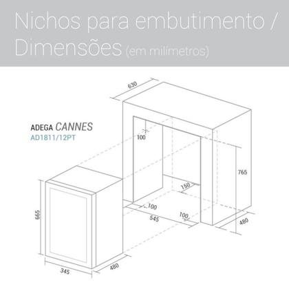 Imagem de Adega Climatizada Cannes 18 Garrafas Preta Suggar 110V
