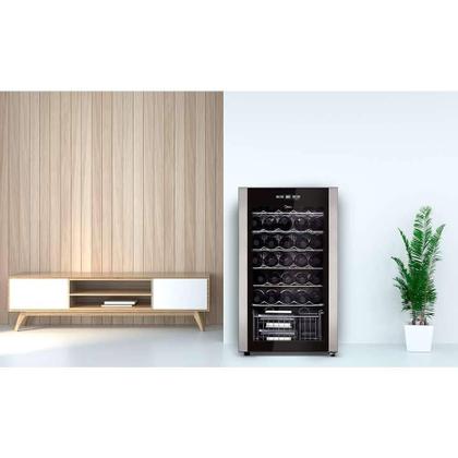 Imagem de Adega Climatizada de Vinhos Midea 34 Garrafas com Painel Touch 127V Preto - WBB341