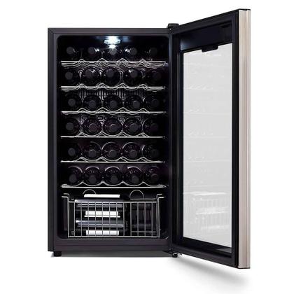 Imagem de Adega Climatizada de Vinhos Midea 34 Garrafas com Painel Touch 127V Preto - WBB341
