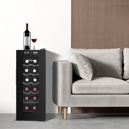 Imagem de Adega Climatizada Midea De Vinho 12 Garrafas com Painel Touch Bivolt