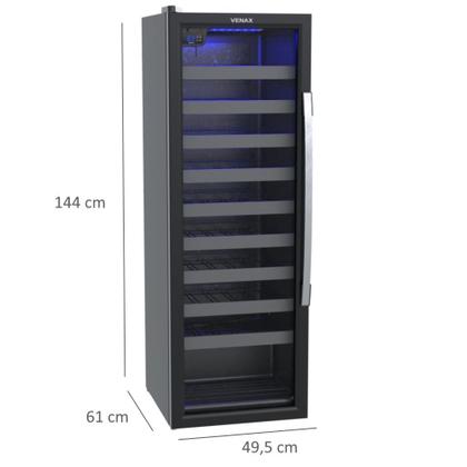 Imagem de Adega Climatizada Venax Piubella 200 Porta Invertida 209l 50 Garrafas Preto 220v