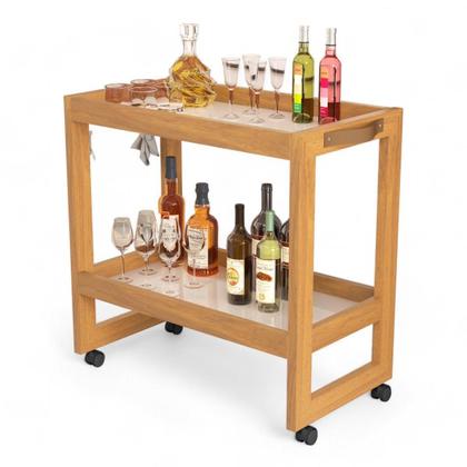 Imagem de Adega com Rodízios Orfeu Off White SAL Movelaria