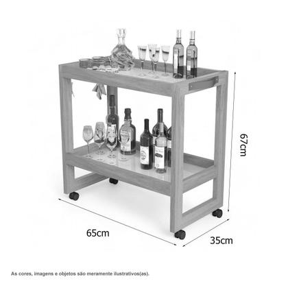 Imagem de Adega com Rodízios Orfeu Off White SAL Movelaria