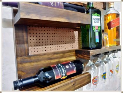 Imagem de Adega de Parede Barzinho Rustico de Madeira