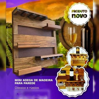 Imagem de Adega de Parede Barzinho Rustico de Madeira