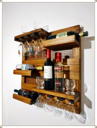 Imagem de Adega de Parede Barzinho Rustico de Madeira