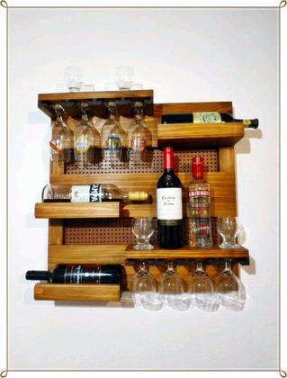 Imagem de Adega de Parede Barzinho Rustico de Madeira