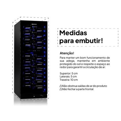 Imagem de Adega de Vinho Benmax 119 Garrafas Compressor BAC119A Dual Zone 220V